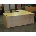 Blonde L-Suite Desk w Guest Knee Space, 72 x 72 in.